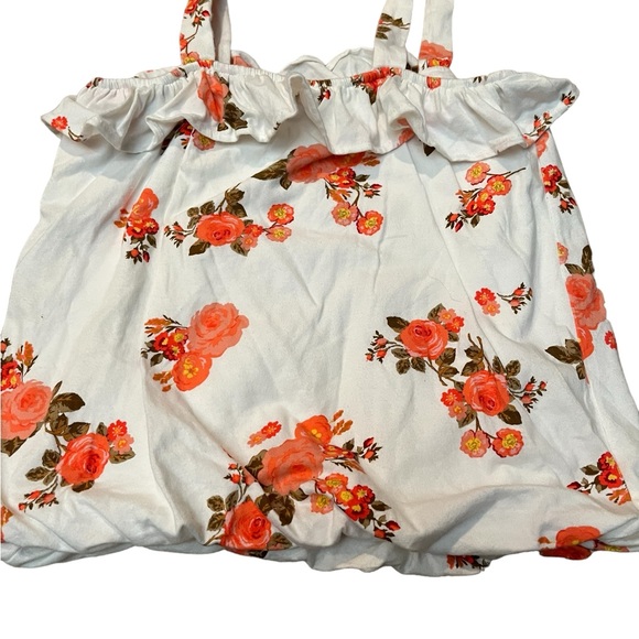 Matilda Jane 435 size 10 girls top white with orange flowers EUC - Picture 4 of 5